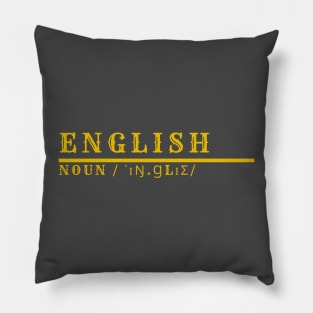 Word English Pillow