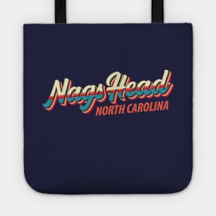 Nags Head North Carolina Vintage Script Rainbow Tote