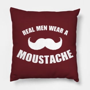 Real Men Wear a Moustache Pillow