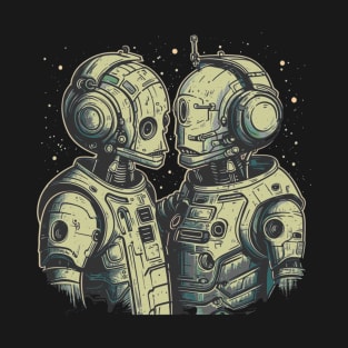 Two cyborgs in love - Love is love T-Shirt