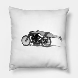 Speed Record Racing Motorbike Rider Pillow