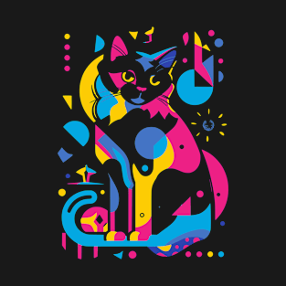 Retro Modern Cat T-Shirt