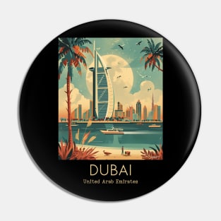 A Vintage Travel Illustration of Dubai - United Arab Emirates Pin
