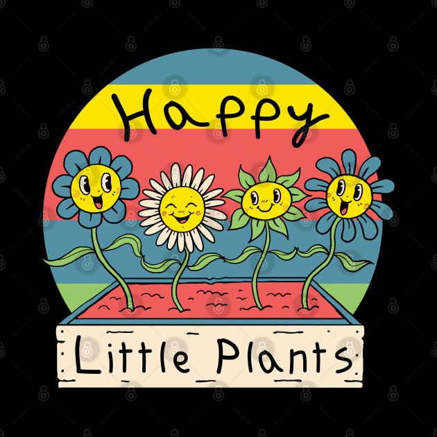 Happy Little Plants Plants Mask TeePublic
