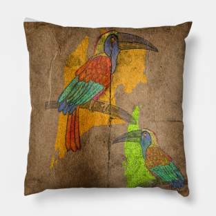 two bird hanging out Pillow