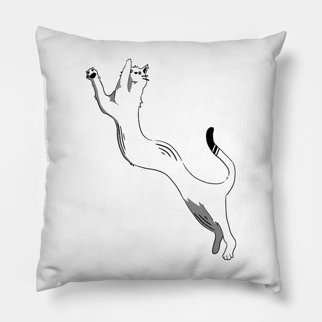 weirdcore cat Pillow by annoyingarts