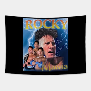 90s Bootleg Style Rocky Maivia Tribute Tapestry