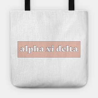 A Xi D Simple Peach Text Tote