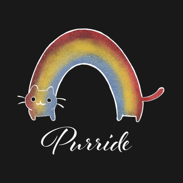 Rainbow cat purride black by Uwaki