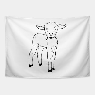 Lamb Sketch Tapestry