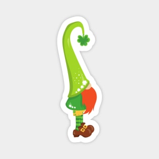 Saint Patrick's Day, Lucky Clovers, Cute Gnome Magnet