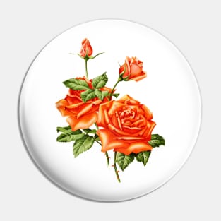 Vintage Rose Flower Pin