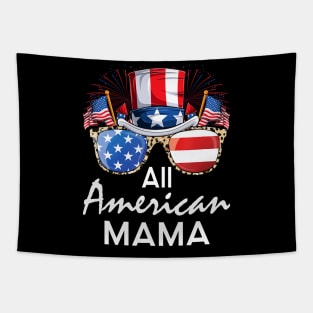 All American Mama 4th of July USA America Flag Sunglasses Tapestry