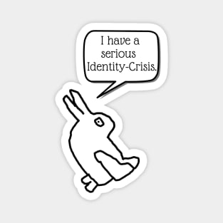 Wittgenstein Rabbit Duck Optical Illusion: I have a serious identity crisis Magnet