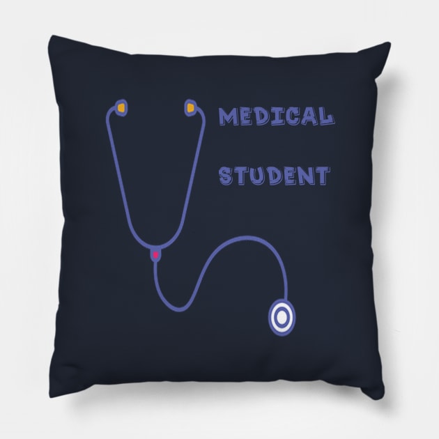 medical student t-shirt , Stethoscope T-Shirt Pillow by amelsara