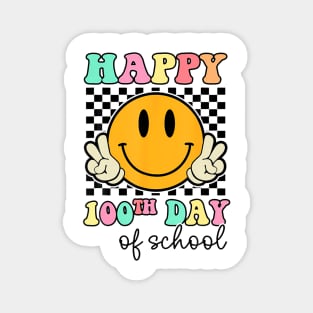 100 Days Of School Retro Smile Teachers Kids Happy 100th Day Magnet