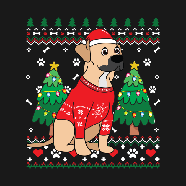 Black Mouth Cur Christmas by bienvaem