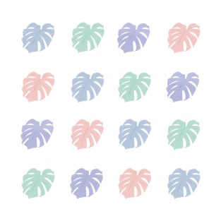 Pastel Monstera Deliciosa Leaves T-Shirt