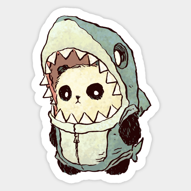 Panda Shark - Panda - Sticker