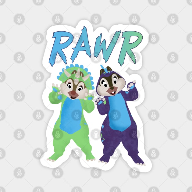 Rawr! Magnet by Yellow Hexagon Designs