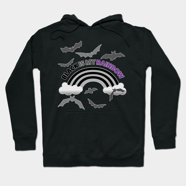 Black Is My Rainbow Dark Punk Gothic Emo Goth Black Hoodie