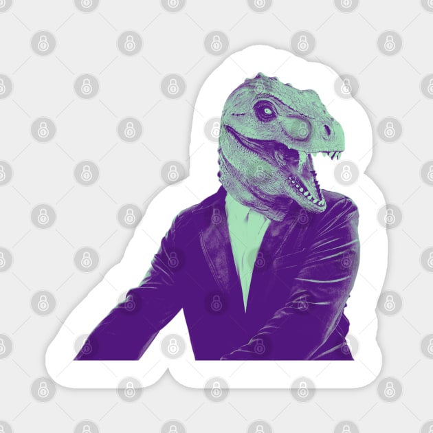 Lizard Head Man Magnet by JunniePL