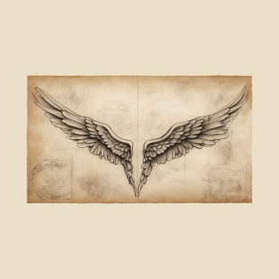 Vintage Sketch Wings T-Shirt