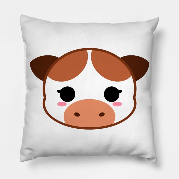 Cute Chocolate Milk Cow Pillow by alien3287