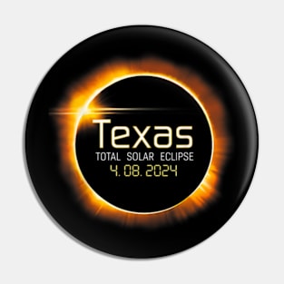 2024 Solar Eclipse Texas USA Pin