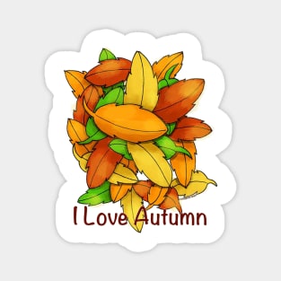 I Love Autumn Magnet