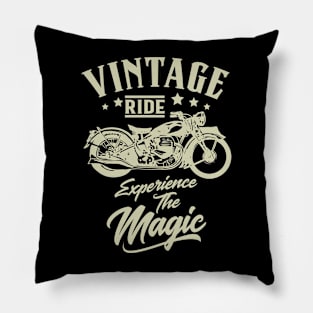 Vintage Ride - Motorcycle Graphic Pillow