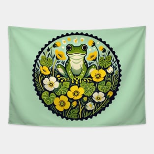 Retro Froggy Tapestry