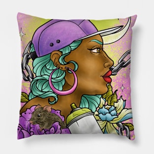 Hip Hop girl Pillow