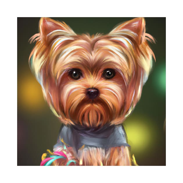 Cute Yorkshire Terrier Drawing by Play Zoo