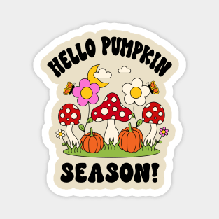 Hello Pumpkin Season Fall Shirt Design Magnet