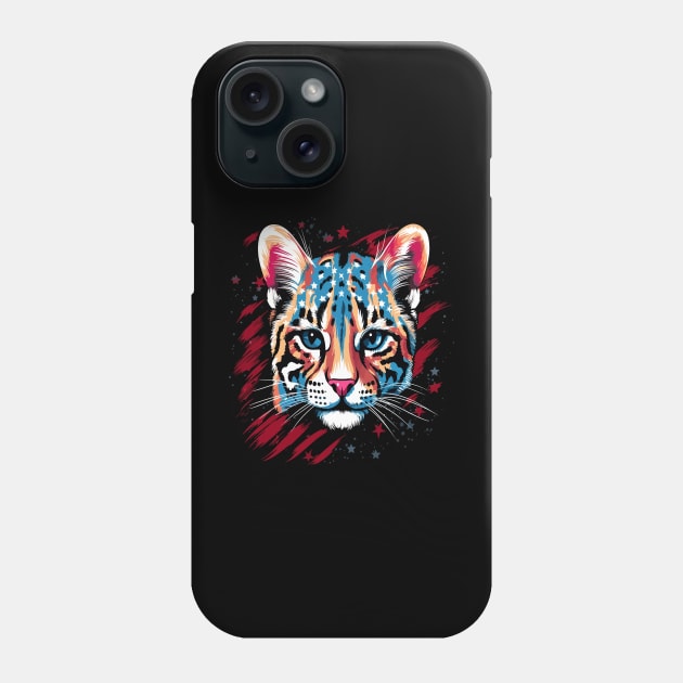 Patriotic Ocelot Phone Case by JH Mart