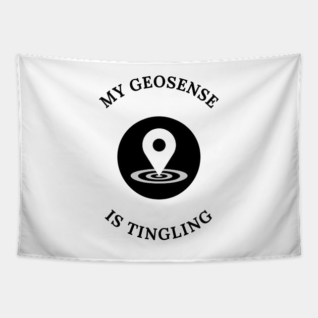 My Geosense Is Working, Geocaching Tapestry by OldCamp