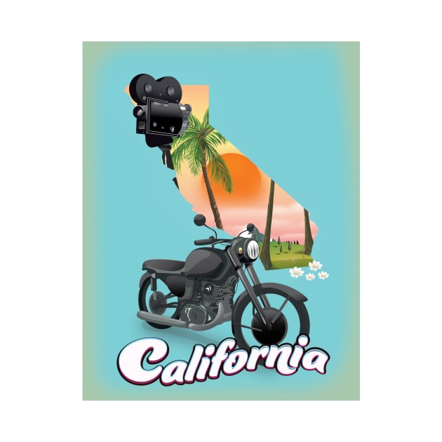 Vintage Californian travel poster by nickemporium1