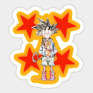 Kid Goku Sticker for Sale by sarakh95