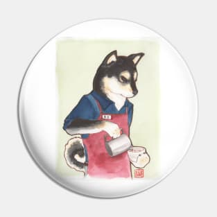 Barista Shiba Pin