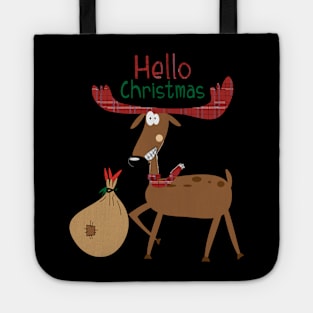 funny Christmas Reindeer Tote