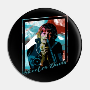 Skeeter Davis-Abstract Expressionist Potrait Pin