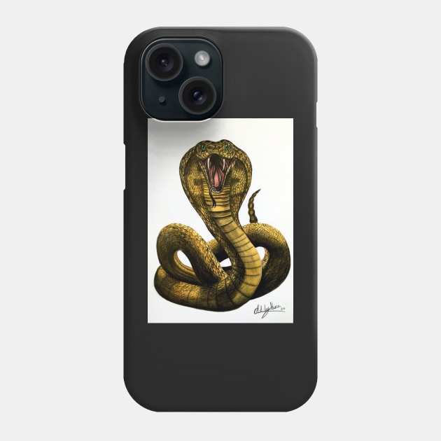 King Cobra Snake Phone Case by Artbythree