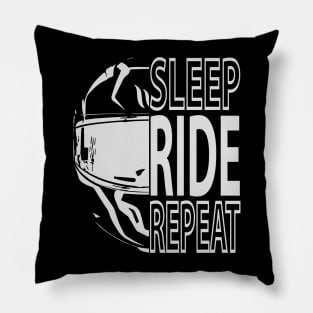 Sleep Ride Repeat Pillow