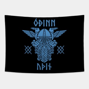 Odin Norse God Futhark Runes Pagan Viking Mythology Allfather Tapestry