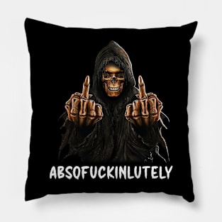 Absofuckinlutely Skeleton Pillow