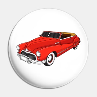 Classic red 1948 automobile Pin