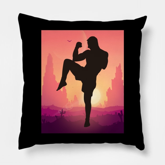MMA Sunset Pillow by Carmello Cove Creations