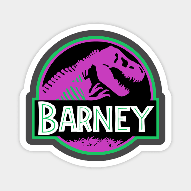 Barney - Jurassic Park Logo Parody Magnet by TSHIRTS 1138