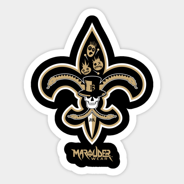 Nola Fb How About Nola Vodoo Saints New Orleans Saints Sticker Teepublic Uk